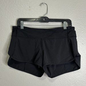 LULULEMON BLACK SPEED UP RUNNING SHORTS SIZE 8